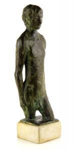 DE JONG Peter 1920-1990,Een bronzen sculptuur van een naakte jongen,Venduehuis NL 2016-06-25