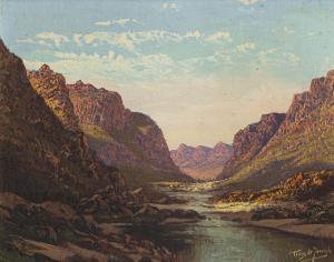 DE JONG Tinus 1885-1942,River through a Mountain Landscape,Strauss Co. ZA 2024-04-15