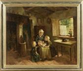 DE JONGE J.H 1800-1800,Family in a peasant interior,Galerie Koller CH 2010-03-22