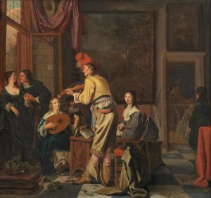 de JONGH Ludolf 1616-1679,A musical party,Bonhams GB 2023-07-05