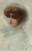 de JUSSEAU Baron,Portrait, bust length, of a beautiful young lady w,Bonhams GB 2004-06-08