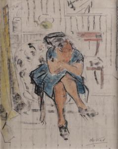 De KAT Anne Pierre 1881-1968,Femme dans un fauteuil,Campo & Campo BE 2023-10-24