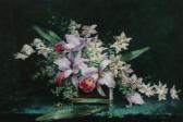 de KEGHEL Désiré 1839-1901,Blumenstilleben und Goldring auf einem Tisch,1881,Von Zengen 2009-06-19