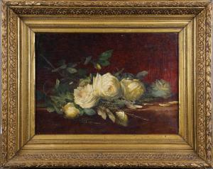 de KEGHEL Désiré 1839-1901,Les Roses blanches,Galerie Moderne BE 2017-11-14