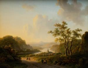 de KLERK Willem 1800-1876,A panoramic Rhine landscape,Venduehuis NL 2023-05-25
