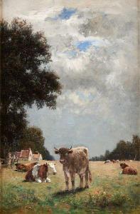 de KNYFF Alfred 1819-1885,Vaches au pré,Horta BE 2021-12-06