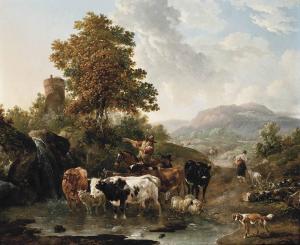 DE KOENICK J 1790-1863,A river landscape with a drover and his herd,Christie's GB 2013-06-25