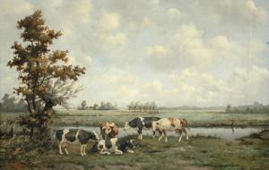 de KOK Willem 1883-1959,Cattle in Landscape oil oncanvas signed 'W. De Kok,Leonard Joel 2008-08-24