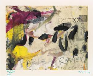 De KOONING Willem 1904-1997,Paris Review,1979,Swann Galleries US 2015-05-12