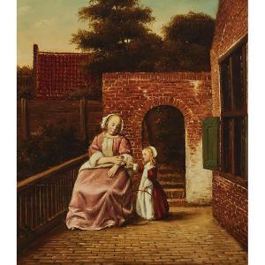 de KRUIJFF Cornelis,MOEDER EN KIND IN EXTERIEUR (MOTHER AND CHILD WITH,Waddington's 2018-03-03