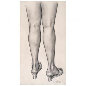 de la ABADIA Juan 1493-1513,Estudio de piernas femeninas,1966,Morton Subastas MX 2017-06-22