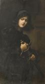 DE LA BOULAYE Paul Antoine 1841-1942,Junge Frau mit Schwert,Dobiaschofsky CH 2010-05-05