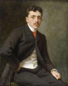 de LA BRÉLY Auguste 1838-1906,Portrait d'un jeune homme,1900,Etienne de Baecque FR 2021-11-29