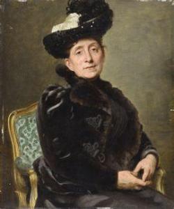 de LA BRÉLY Auguste 1838-1906,Portrait d'une dame vêtue de noir,Etienne de Baecque FR 2021-11-29
