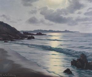 DE LA CORBIERE Roger 1893-1974,Moonlit Coastal Landscape,Tooveys Auction GB 2024-01-24