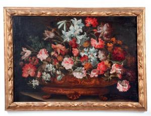 de la CORTE Gabriel 1648-1694,Bouquet de fleurs dans un vase sur un entablement,Rieunier 2014-11-17