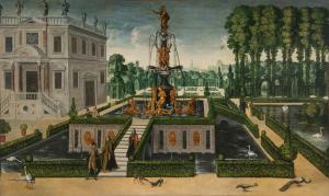 de la CORTE Juan 1597-1660,Garden and Neptune Fountain,La Suite ES 2023-11-23