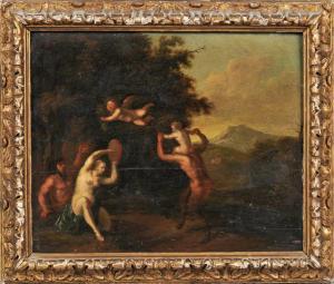 de la COURT Martinus 1640-1710,Wooded Landscape with Satyrs and a Nymph Dancing,Skinner 2018-04-02