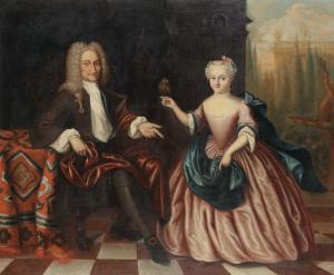 DE LA CROIX R 1600-1600,Portrait d’’’’un élégant et d’’’’une élégante,1733,Mercier & Cie 2014-05-25