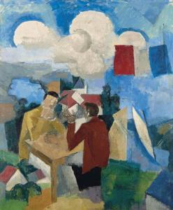 DE LA FRESNAYE Roger,La conquête de l'air, avec deux personnages,1913,Christie's 2017-03-24
