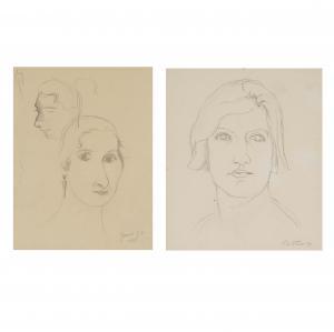 DE LA FRESNAYE Roger 1885-1925,Portraits de Jean et Valentine Hugo Portr,1921,Cornette de Saint Cyr 2024-03-27