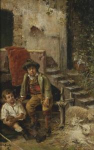 DE LA FUENTE Luis,The little shepherds,1886,Christie's GB 2012-02-01