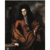 de LA HAYE Reinier,PORTRAIT OF A GENTLEMAN, HALF LENGTH, WEARING RED ,1695,Sotheby's 2008-02-12