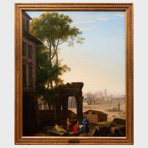 de La Pegna Hyacinthe 1706-1772,Sketching the Ruins,Stair Galleries US 2019-06-22