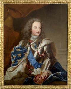 DE LA PENAYE Charles Sevin 1685-1740,Portrait de Louis XV en armure - 1721,1721,Lafon FR 2012-10-19