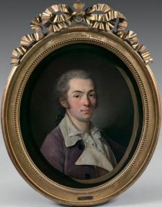 de LA PIERRE Nicolas Benjamin 1739-1799,Portrait d'homme au col ouvert,1780,De Maigret FR 2017-12-08