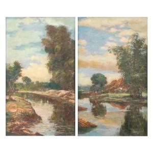de LA ROSA Fabian 1869-1937,Views of the Pasig River,1920,Leon Gallery PH 2022-03-05