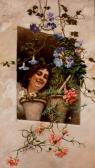 de la ROSA Manuel 1860-1924,Dama en la ventana,Duran Subastas ES 2010-05-25