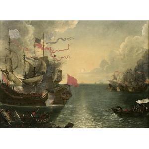 de LA ROSE Jean Baptiste 1612-1687,Bataille navale,Tajan FR 2022-06-22