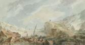 de LA TRAVERSE Balthazard 1752-1808,paysage animé aux bords de la mer caspienne,Piasa FR 2007-03-22