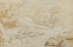 de LA TRAVERSE Charles François,Ponts sur un torrent en Italie,1760,Kapandji Morhange 2022-06-24