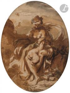 de LA TRAVERSE Charles François 1726-1780,Vénus et Cupidon,Ader FR 2023-03-20