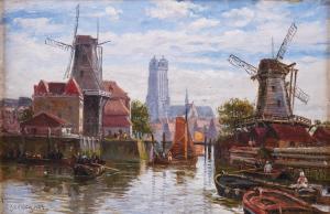 DE LACY CHARLES JOHN 1856-1929,Dutch canal scene,1884,Bellmans Fine Art Auctioneers GB 2023-03-28