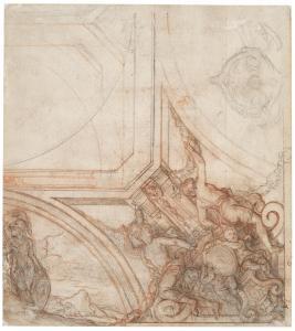 de LAFOSSE Charles 1636-1716,Projet d\’angle pour un plafond,Christie's GB 2024-03-20