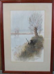 DE LAROQUE LATOUR J,Chasseur dans la brume,20th century,Art Valorem FR 2021-05-10