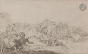 de LARUE Philibert Benoît 1718-1780,Choc de cavalerie,Ader FR 2023-03-20