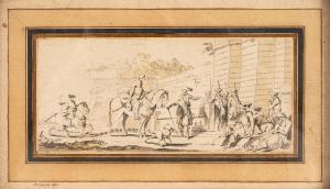 de LARUE Philibert Benoît 1718-1780,Deux scènes militaires,Delorme-Collin-Bocage FR 2022-06-15