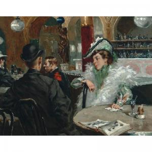 de LAS HERAS Gaetano 1859-1931,in the café,1903,Sotheby's GB 2003-10-28