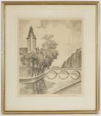 de LASSENCE Paul 1886-1962,Le pont Saint Michel,Tradart Deauville FR 2019-02-17