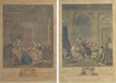 de LAUNAY Nicolas 1739-1792,A) "Le villette doux" B) "Ou en dit l'abbé,Galleria Pananti Casa d'Aste 2022-04-06