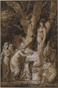 DE LAVALLEE POUSSIN Etienne 1733-1793,L'Offrande à Vénus. Trois jeunes bacchante,1766,Conan-Auclair 2021-12-07