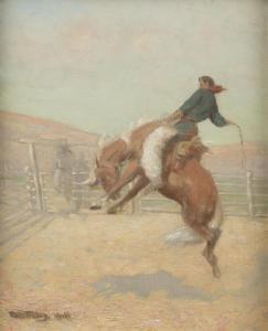 De Lavy Edmond 1916-1989,The Bronc Rider,1976,John Moran Auctioneers US 2017-10-24