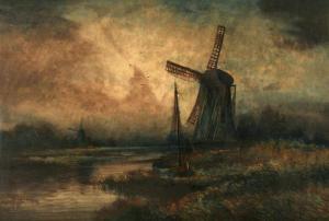 DE LE COEUILLERIE Henri 1800-1800,Windmill Scene,Gray's Auctioneers US 2012-05-03