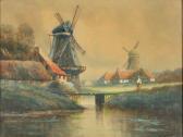 DE LE COEVILLERIE Henry,Windmill Scene,Gray's Auctioneers US 2012-06-27