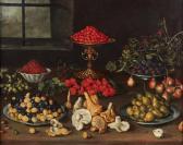 de LEDESMA Blas 1580-1640,Nature morte aux champignons et fruits,Pierre Bergé & Associés 2014-12-17