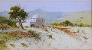 DE LEENER Jan 1890-1920,Mosque in a Desert Landscape,Theodore Bruce AU 2015-10-25